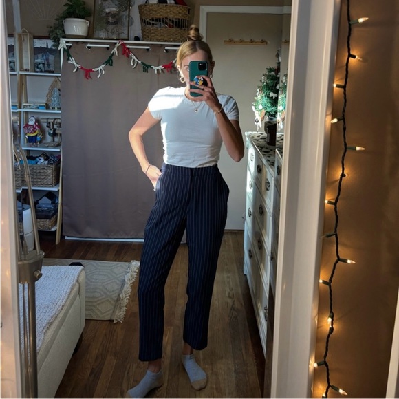 Target Pants - Target a new say stretch pin striped high waisted trousers
